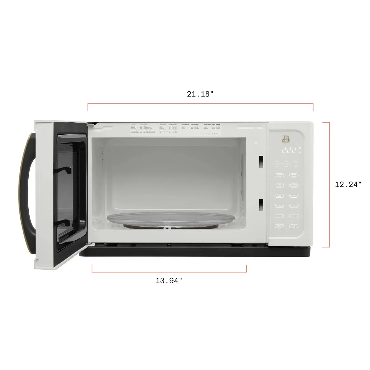 Beautiful Sensor Microwave Oven - White