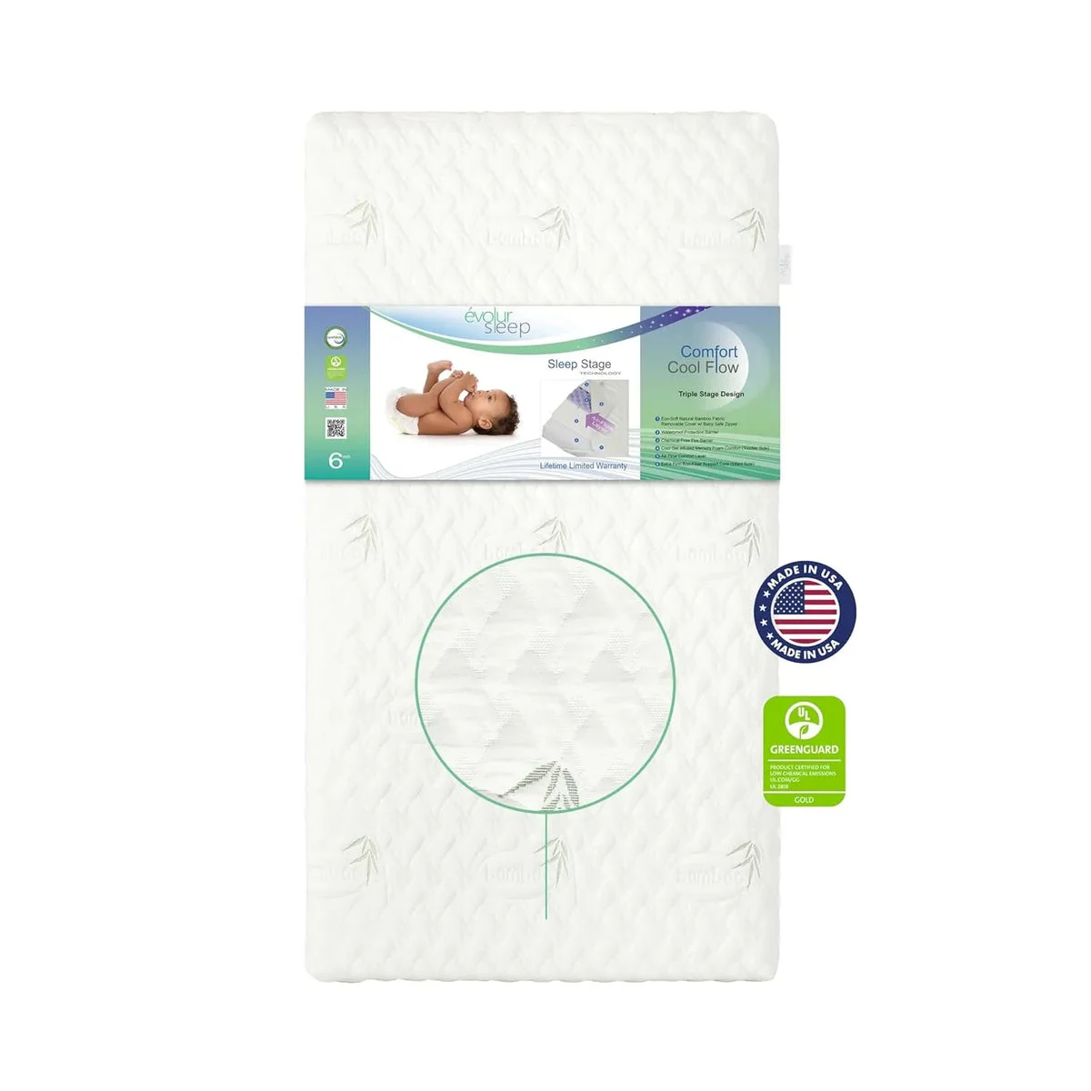 Dream On Me Cool Flow Foam Crib & Toddler Mattress - Waterproof