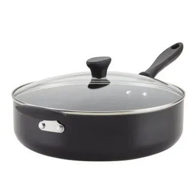 Farberware Reliance 6-Quart Covered Sauté Pan with Helper Handle - Black