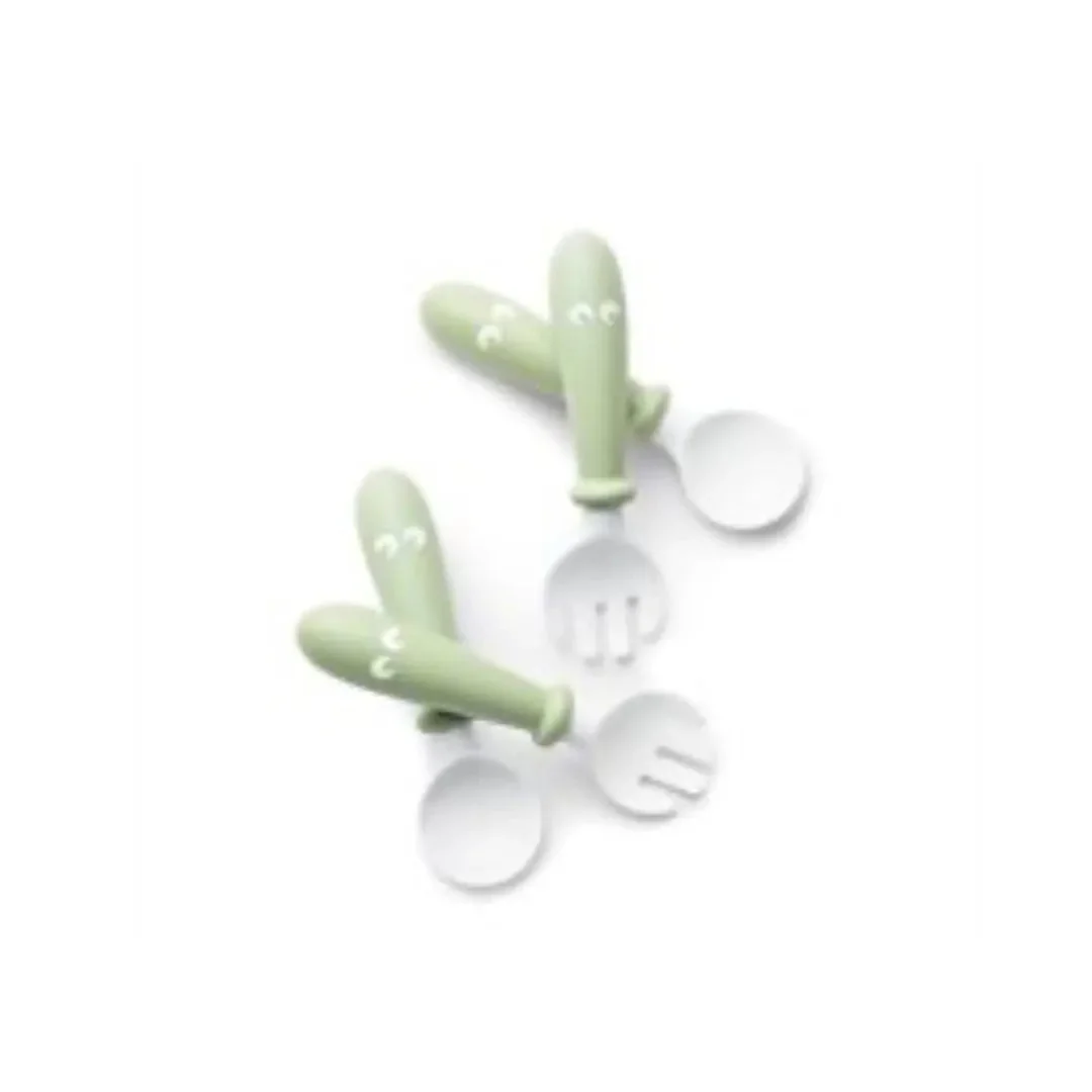 BabyBjörn Baby Spoon and Fork - Powder Green