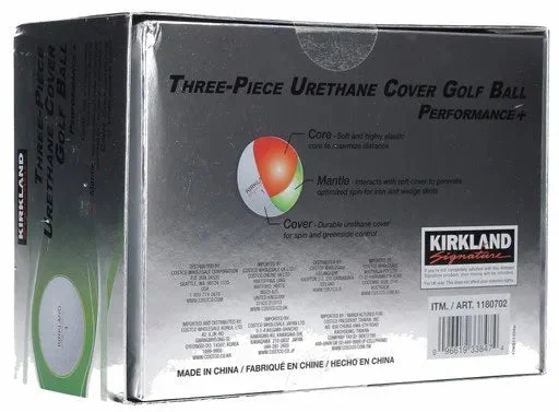 Kirkland Signature Three-Piece Urethane Cover Golf Balls - 2 Dozen