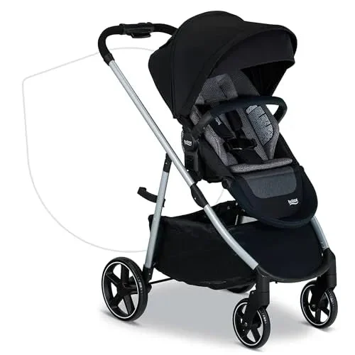 Britax Grove Modular Lightweight Baby Stroller - Pindot Onyx Edition