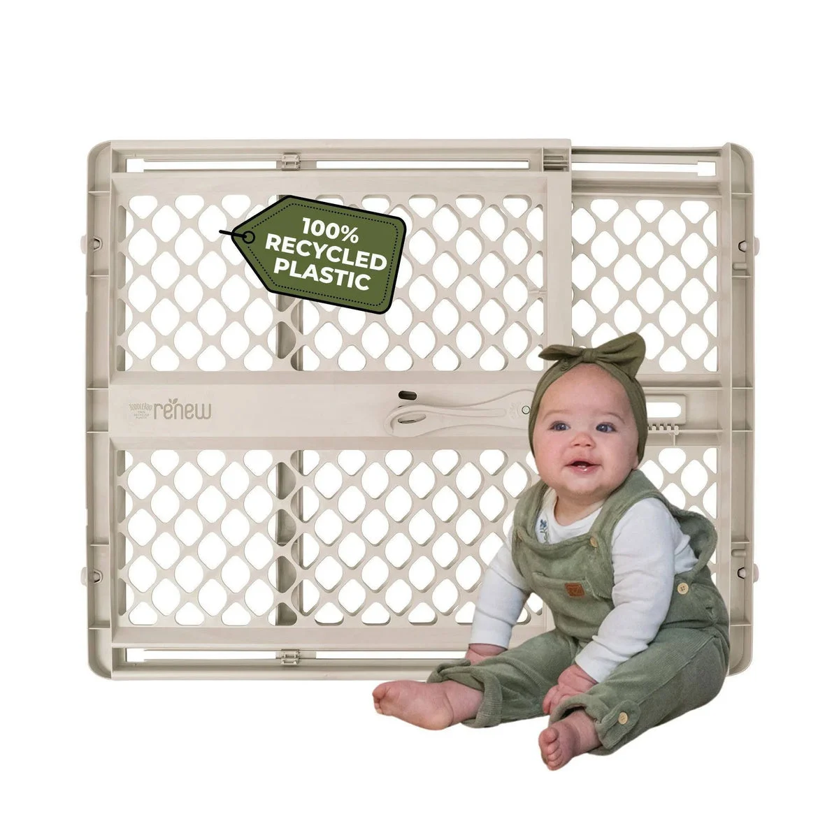 TODDLEROO BY NORTH STATES Recycled Plastic Baby Gate - Sandstone