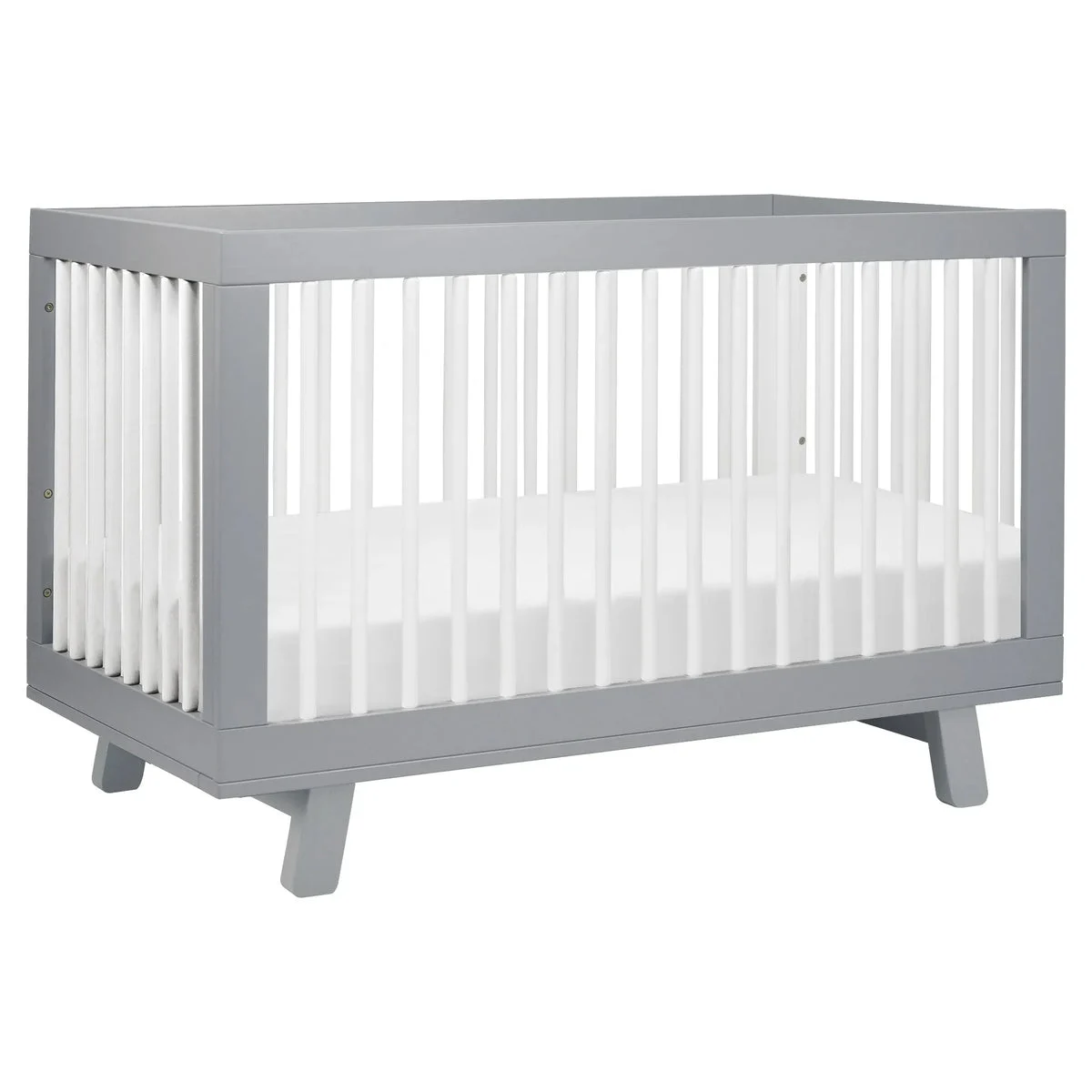 Babyletto Hudson 3-in-1 Convertible Crib - Gray/White