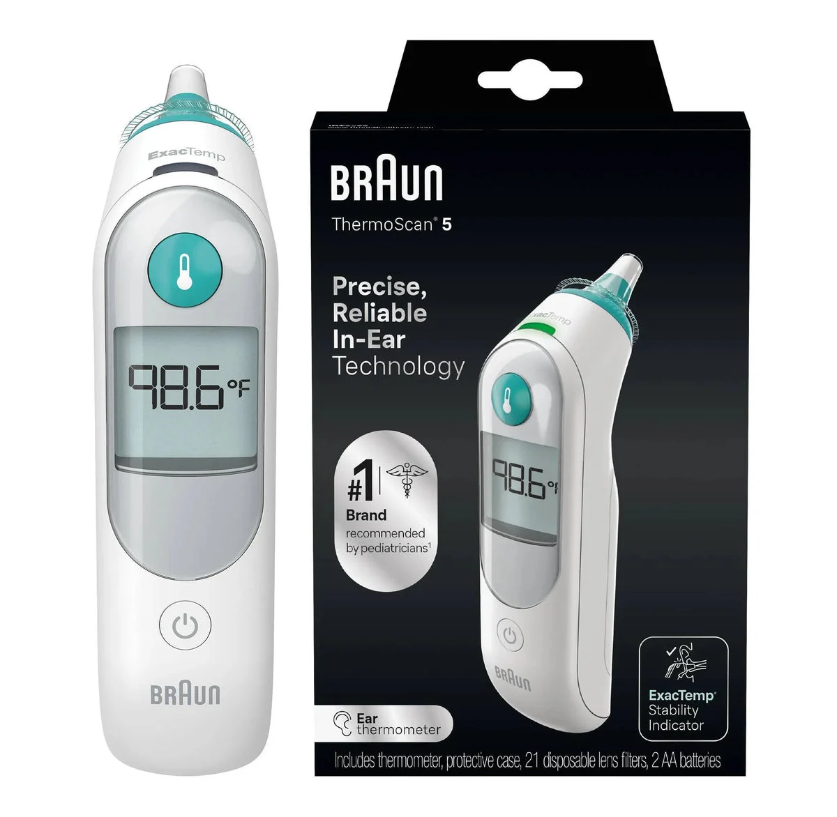 Braun Thermoscan Ear Thermometer with ExacTemp Technology