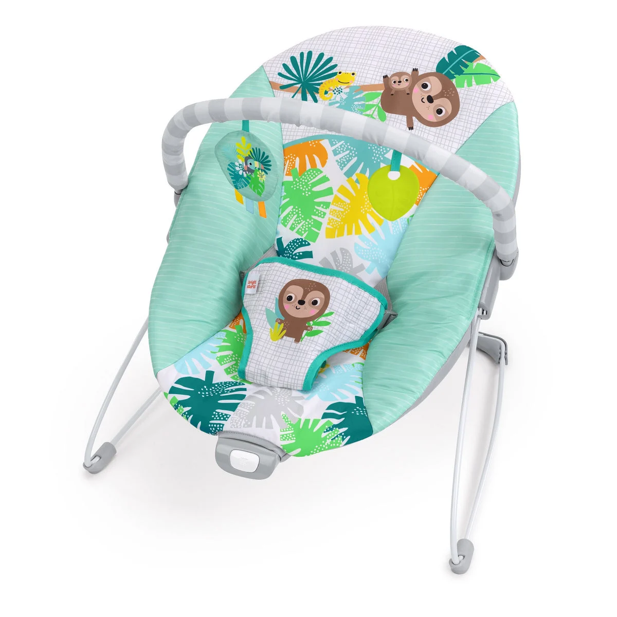 Bright Starts Vibrating Baby Bouncer - Green