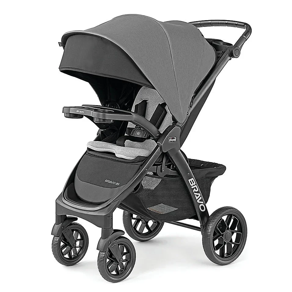 Chicco Bravo Le Cleartex Quick-Fold Stroller - Pewter