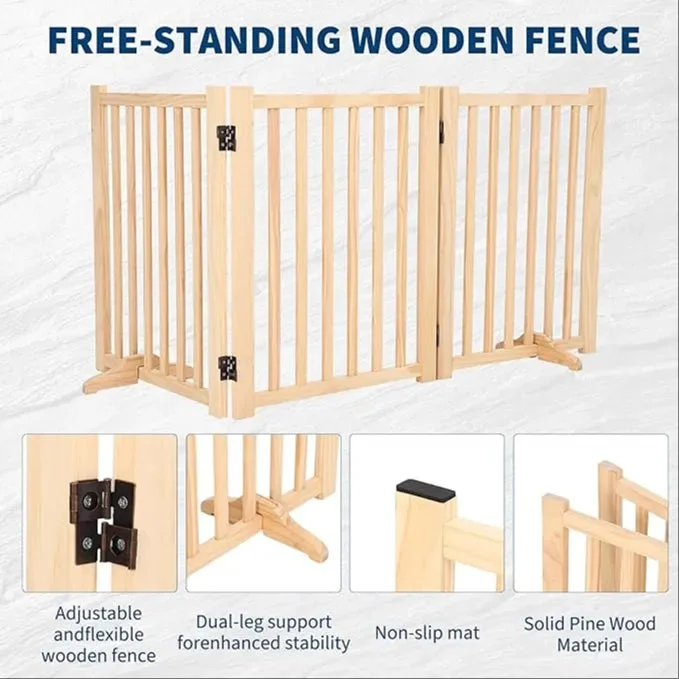 Hipicute Freestanding Pet Gate - 3 Panel