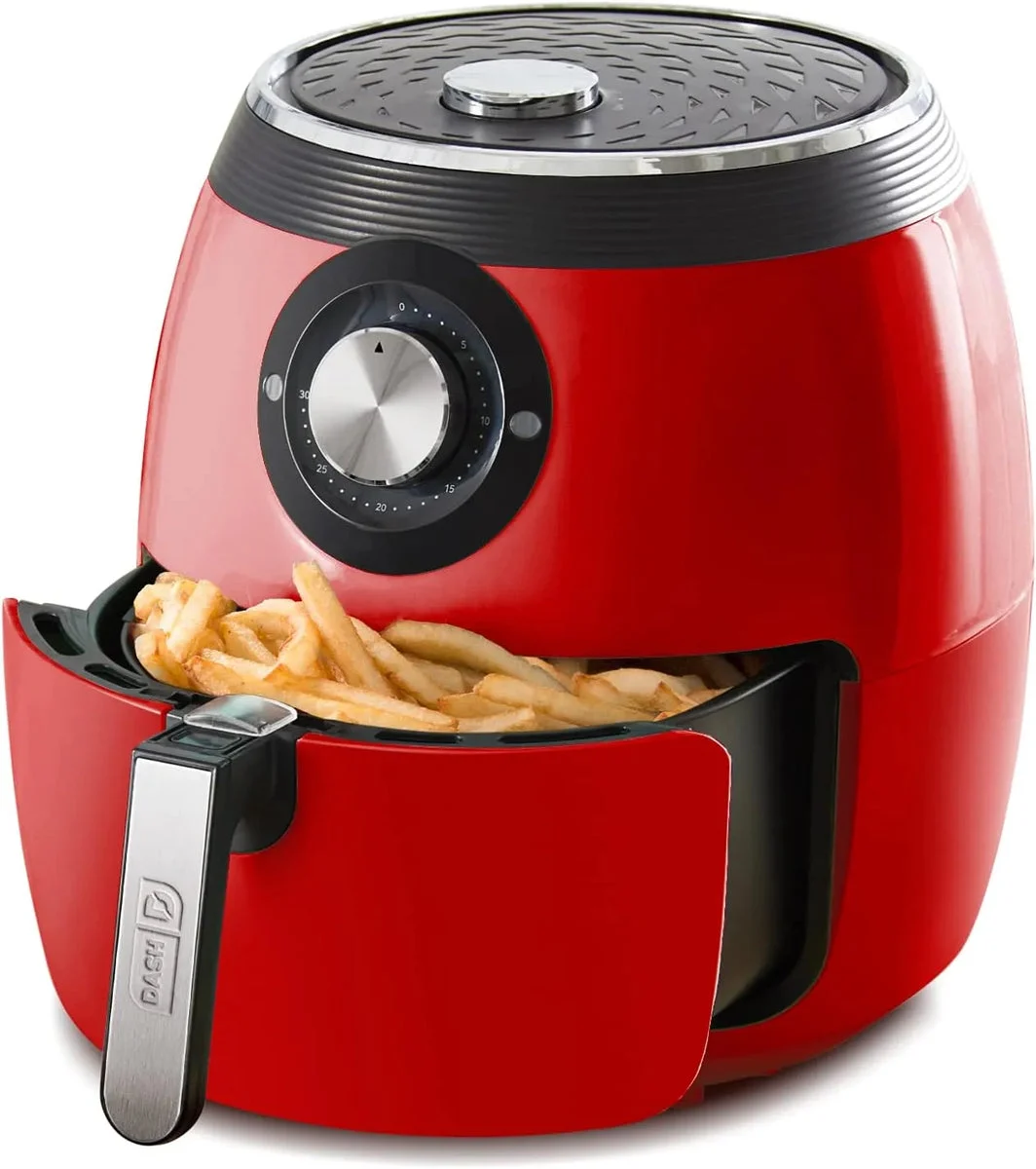 Dash Deluxe Air Fryer 6 QT- Red