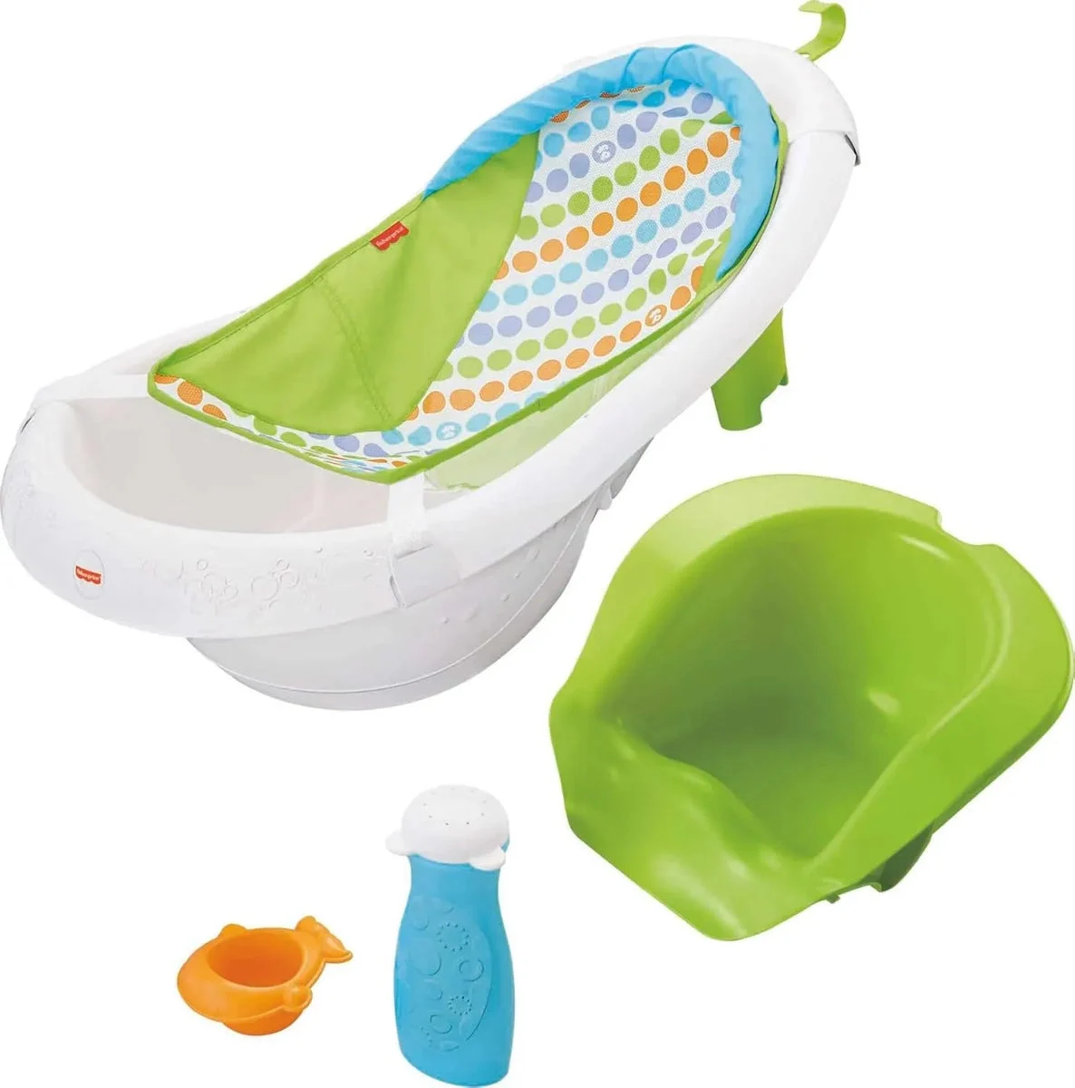 Fisher-Price Baby to Toddler Bath 4-In-1 Sling ‘N Seat Tub - Green (See Description)