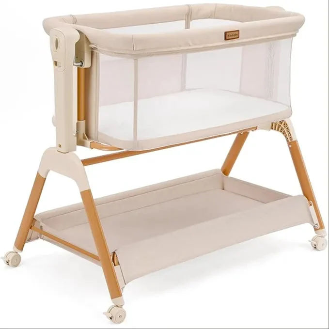 Ezebaby 3-in-1 Rocking Bassinet for Baby - Beige