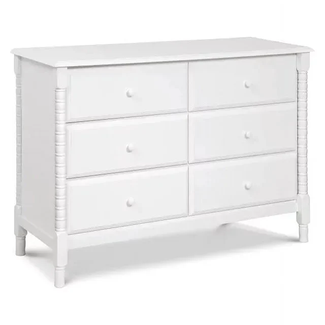 Davinci Jenny Lind Spindle 6-Drawer Dresser - White