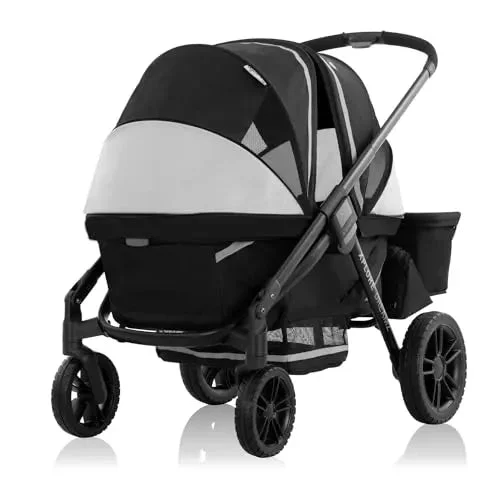 Evenflo Pivot Xplore Dreamz Stroller Wagon with Infant Car Seat Adapter - Jetsetter Black (see description)