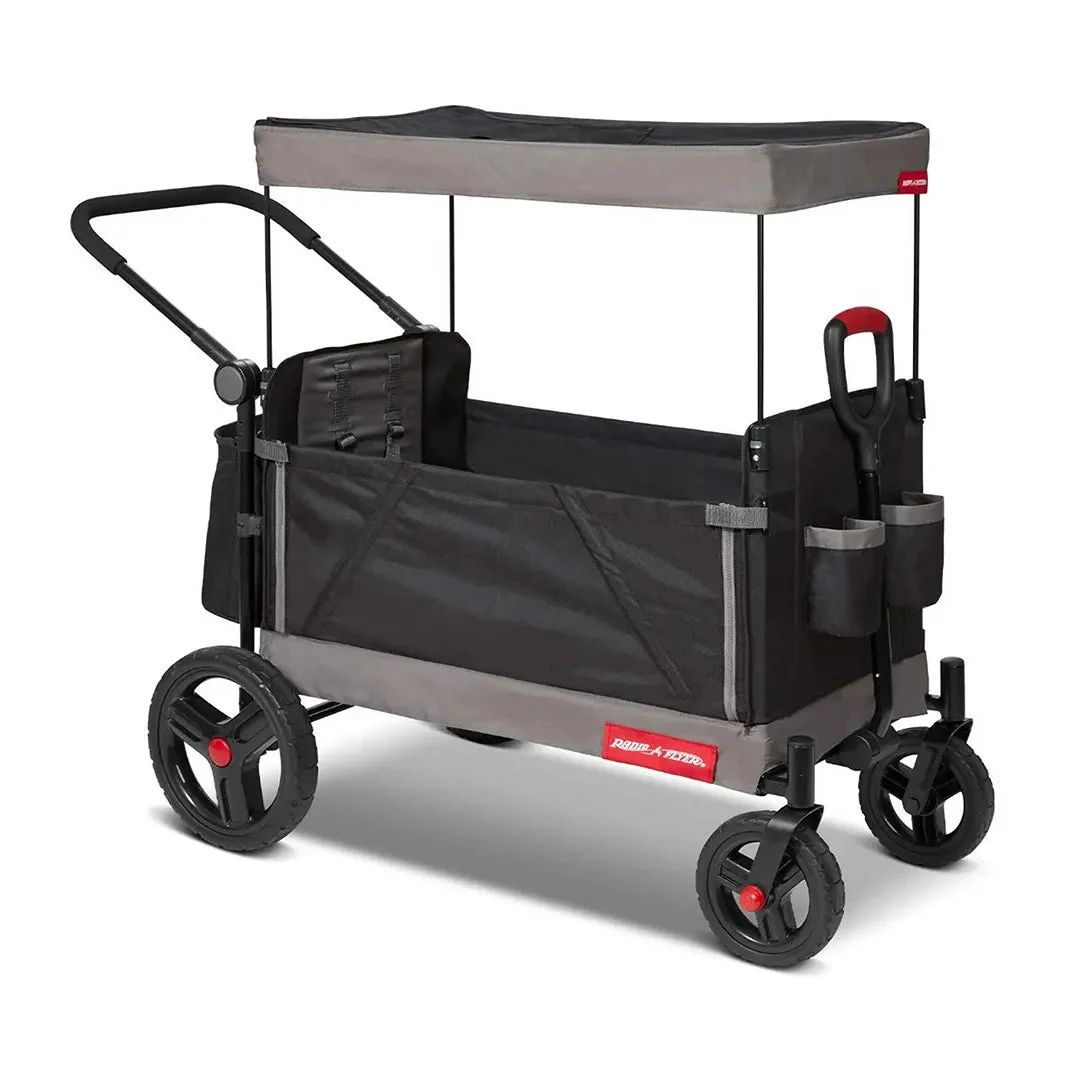 Radio Flyer Trav'ler Stroll 'N Wagon with Protective Cover - Black
