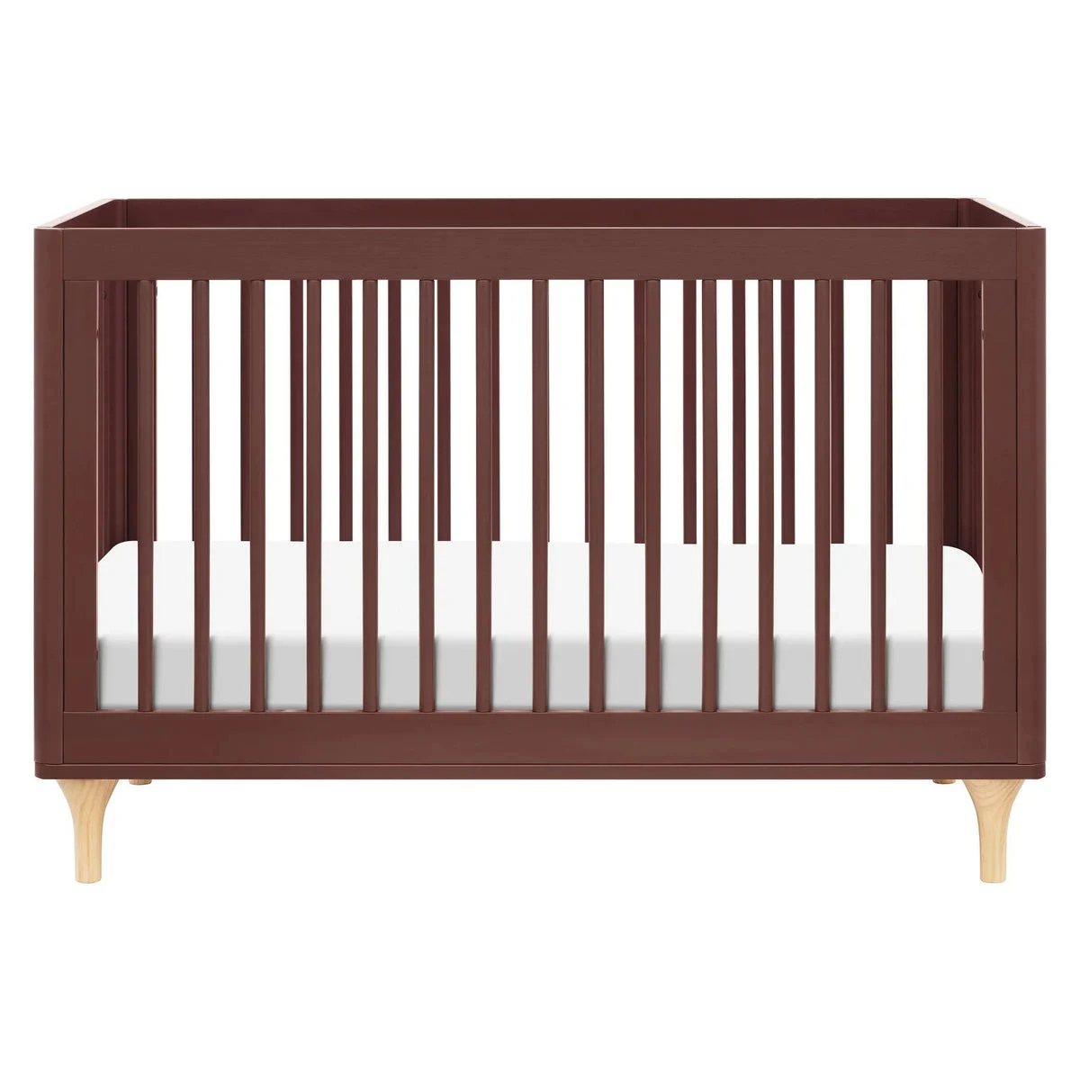 Babyletto Lolly 3-in-1 Convertible Crib with Toddler Bed Conversion Kit - Crimson/Natural