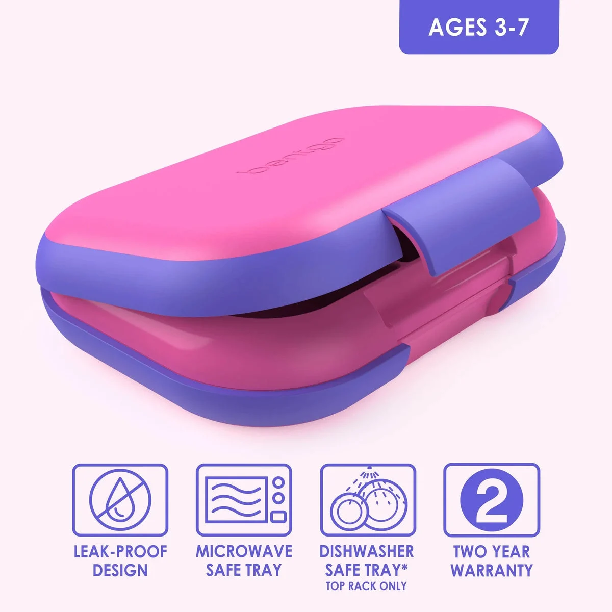 Bentgo Kids' Chill Leak-Proof Lunch Bento Box - Electric Pink