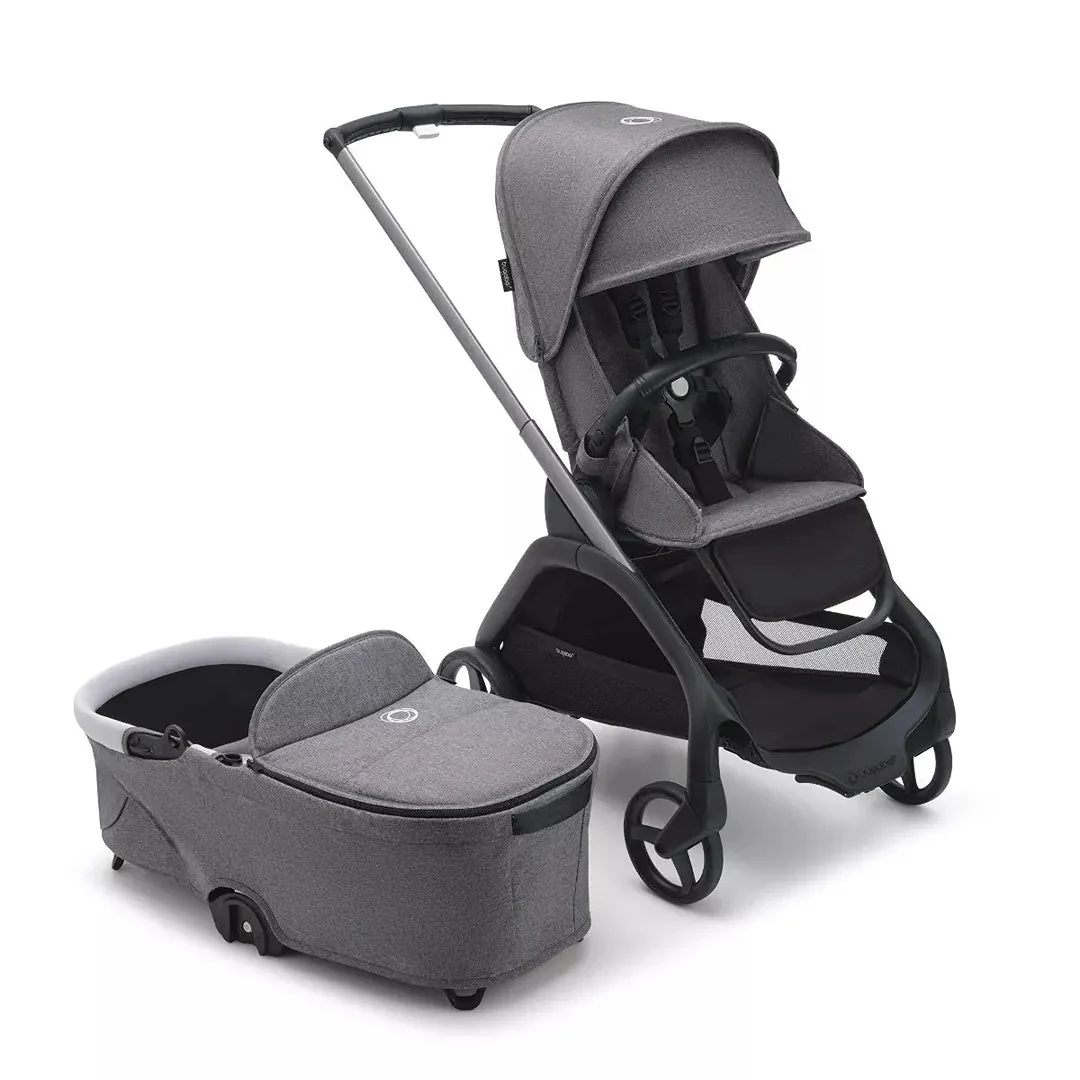 Bugaboo Dragonfly Easy Fold Full Size Stroller with Bassinet - Gray Melange