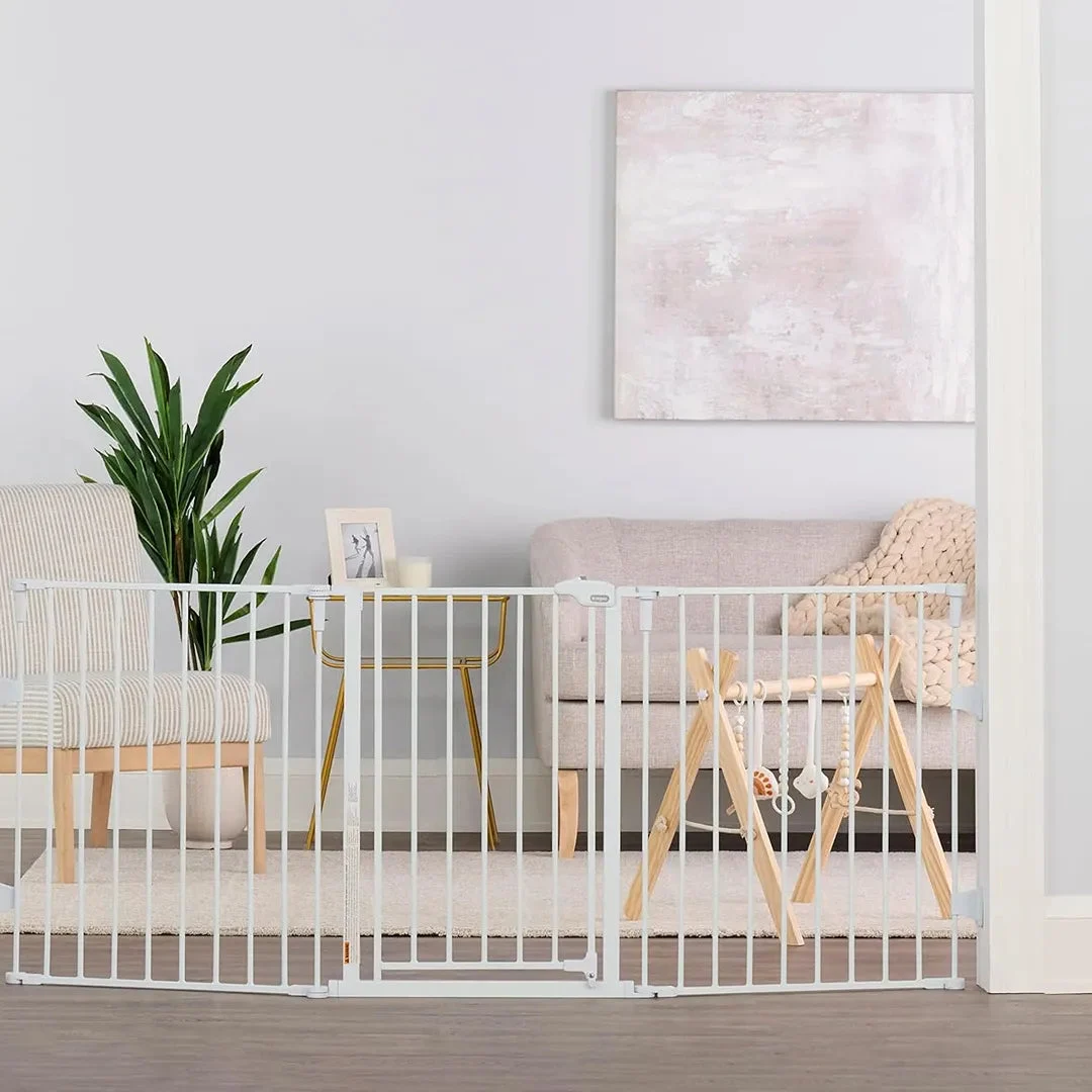 Regalo Extra Wide Metal Pet Gate - White