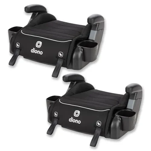 Diono Toddler Connect3 Rxt Backless Booster, Slim Fit 3-Across - Black Storm (Floor Model)