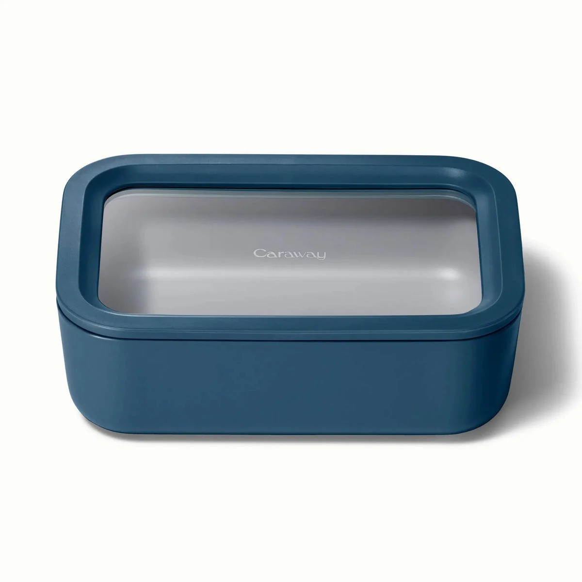 Caraway Medium Ceramic Coated Glass Food Storage Container - Navy