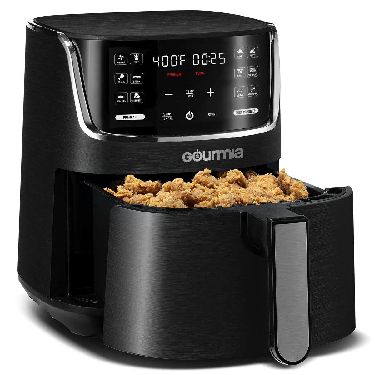 Gourmia 4-Quart Digital Air Fryer With 12 One-Touch Presets - Black