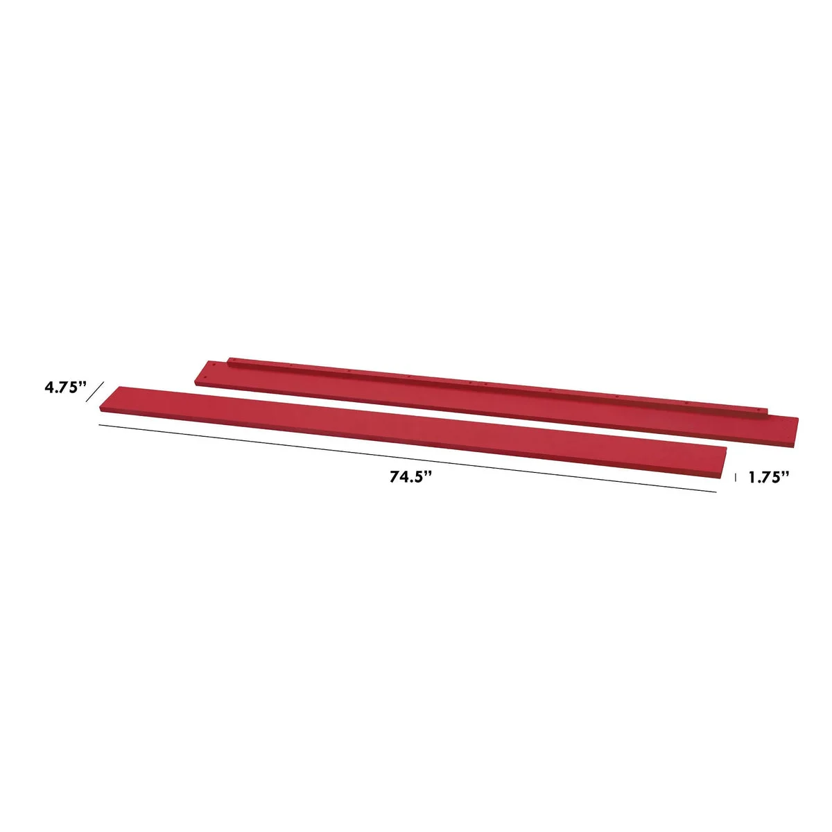 Davinci Hidden Hardware Twin/Full Size Bed Conversion Kit - Tomato Red