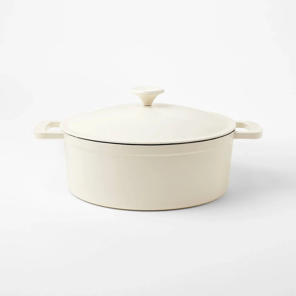Figmint 5.5qt Enamel Dutch Oven Cream - ™
