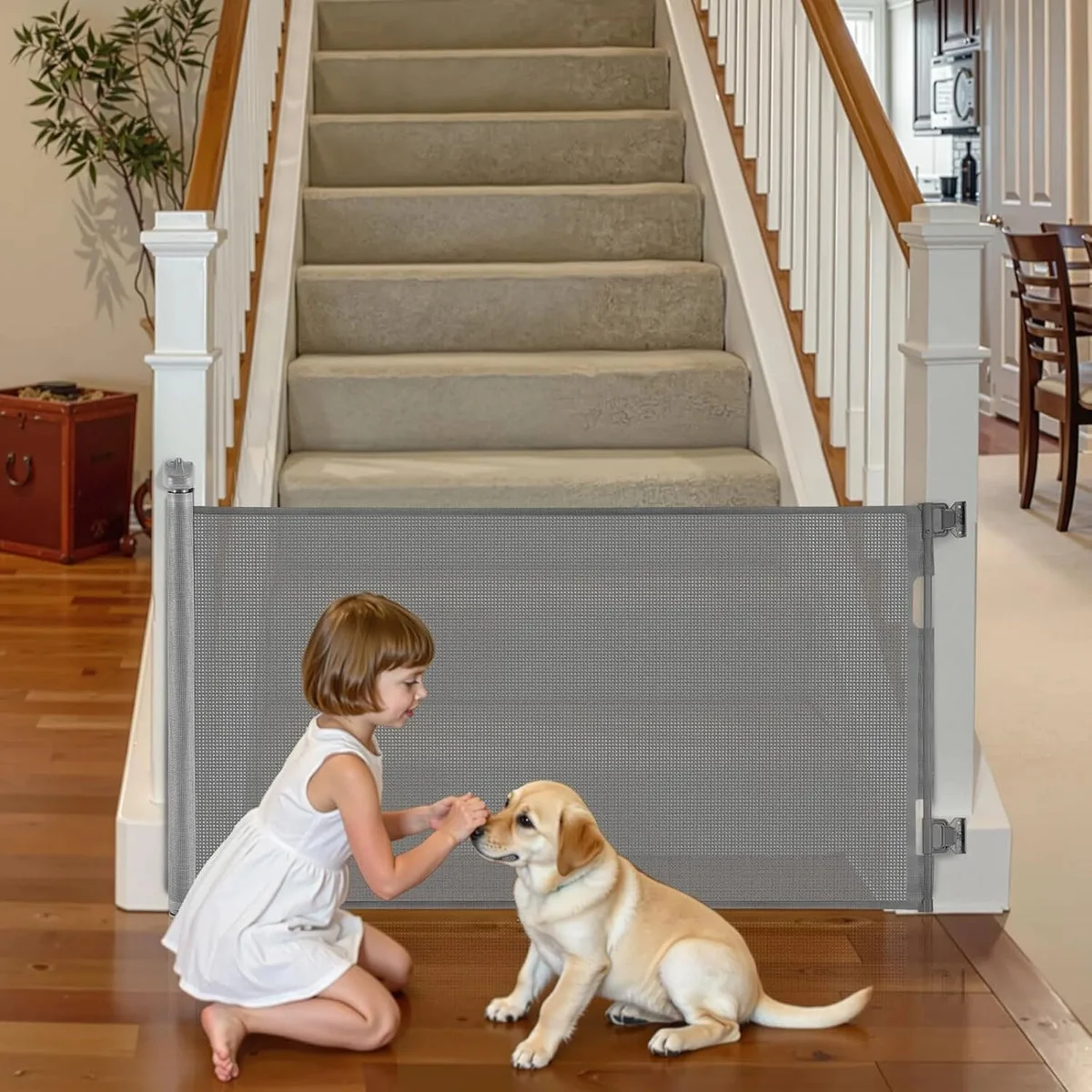 VEVOR Retractable Baby Gate - Gray