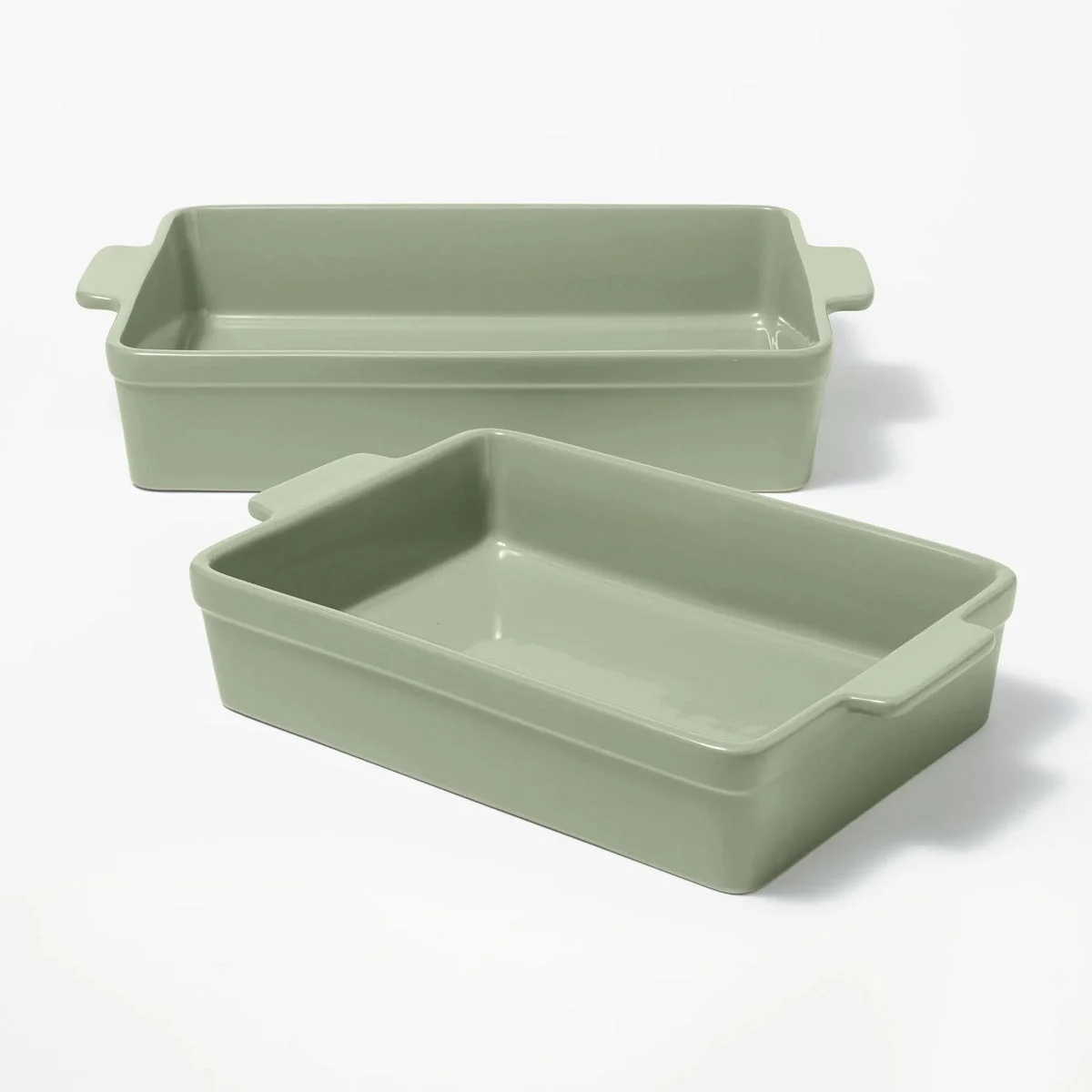 Figmint 2-Piece Rectangle Baking Dish Set - Sage Green