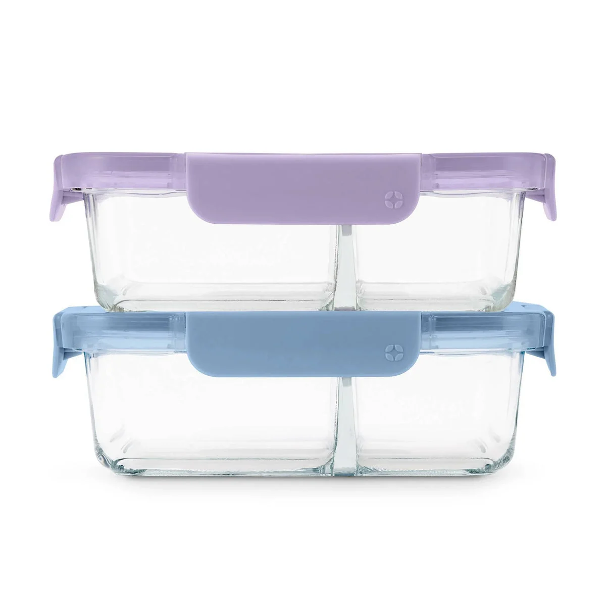 Ello Divided Meal Prep Food Storage Containers - Purple/Blue