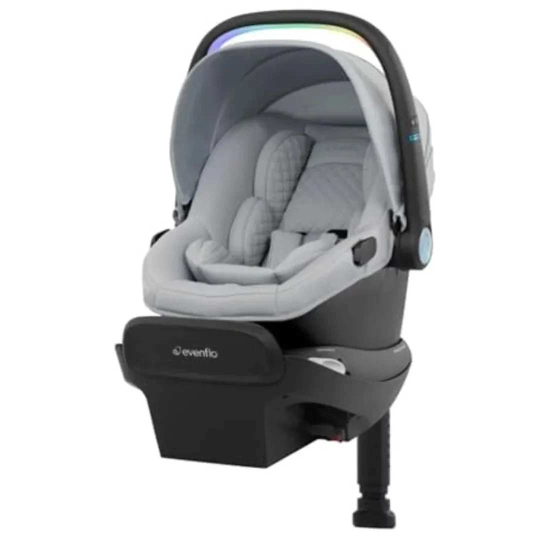Evenflo Revolve180 LiteMax NXT Rotational Infant Car Seat with SensorySoothe and Accessory Load Leg (Quartz)