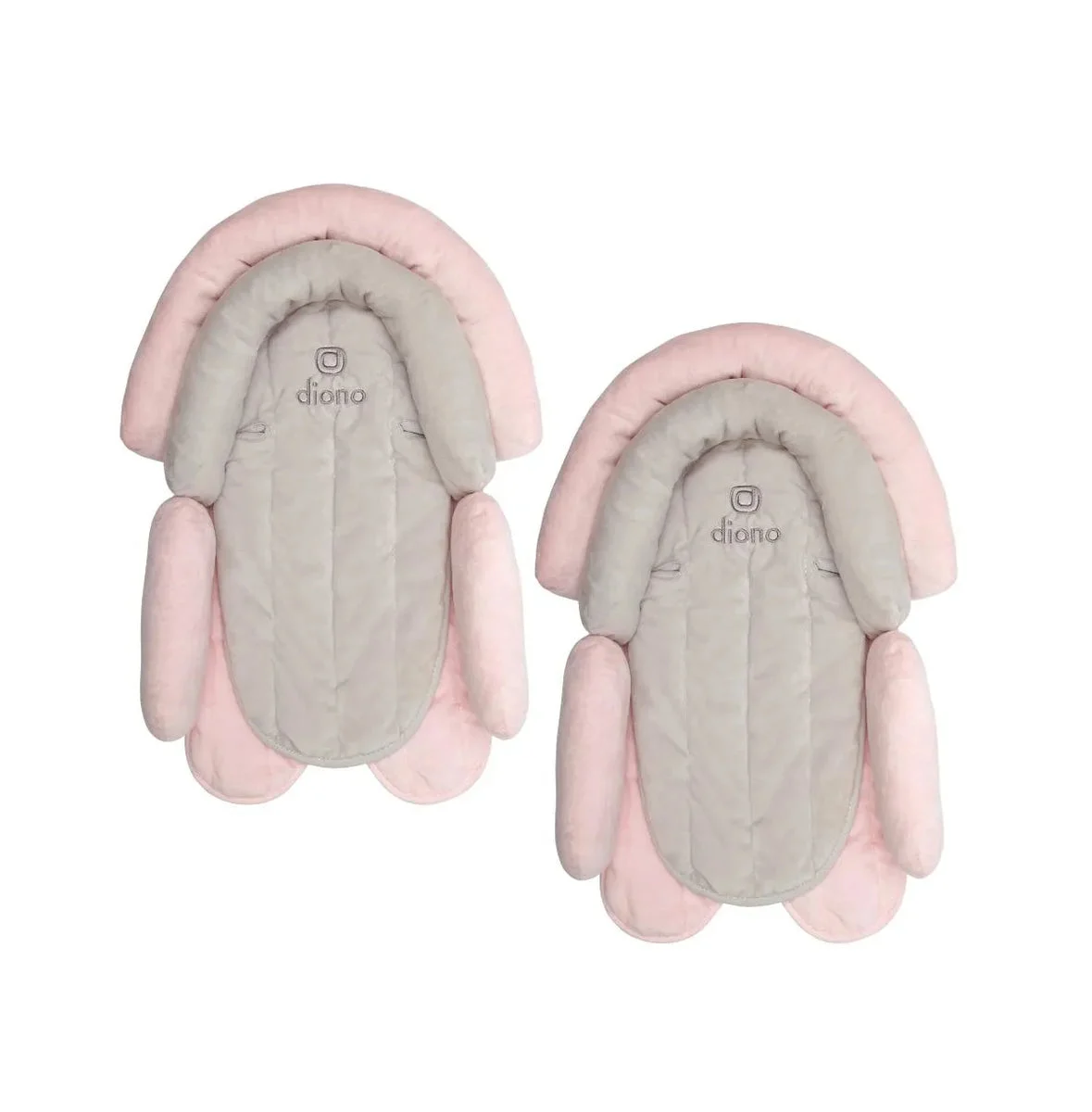 Diono Cuddle Soft 2-In-1 Head Support With Chest Pads - Gray/Pink (Pack of Two)