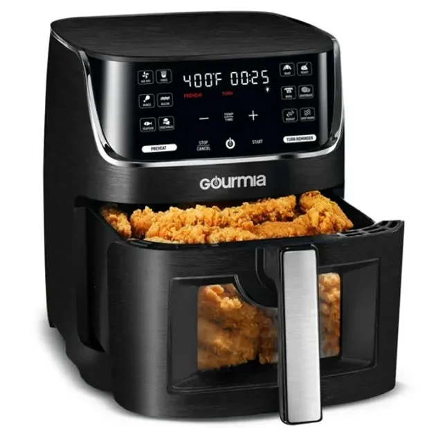Gourmia Digital Window Air Fryer with 12 One-Touch Presets - 8 Qt