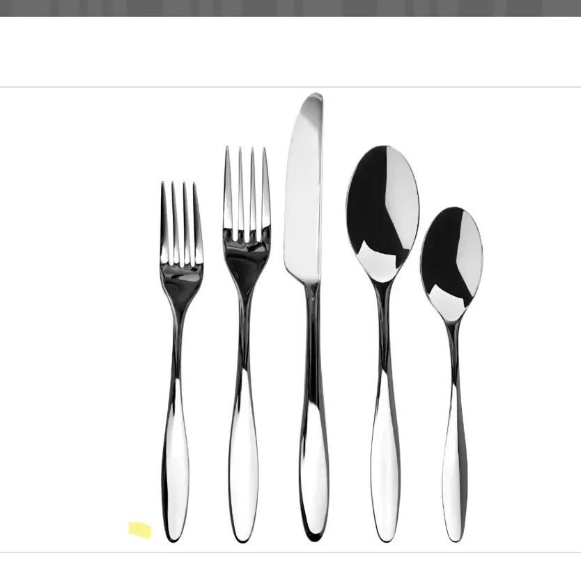 Luxe Theory Forged Stainless Steel 20-Piece Flatware Set - Silver