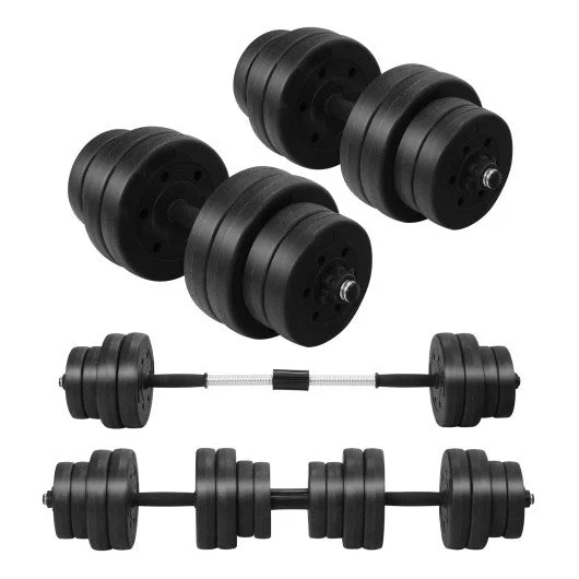 COSTWAY Adjustable Dumbbells 66 LBS Free Weights With Connectors for Home Gym Fitness Workout