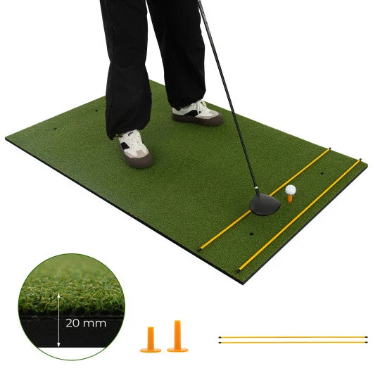 COSTWAY 5 X 3 Ft Artificial Turf Grass Practice Mat for Indoors and Outdoors-20mm