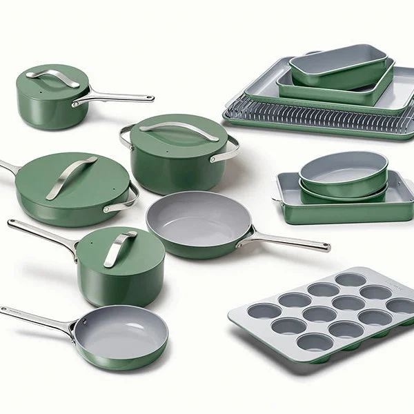 Caraway Deluxe 27-Piece Cookware & Bakeware Set - Sage