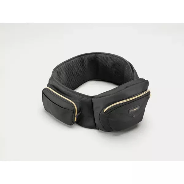 TushBaby Hip Seat Baby Carrier - Black/Gold