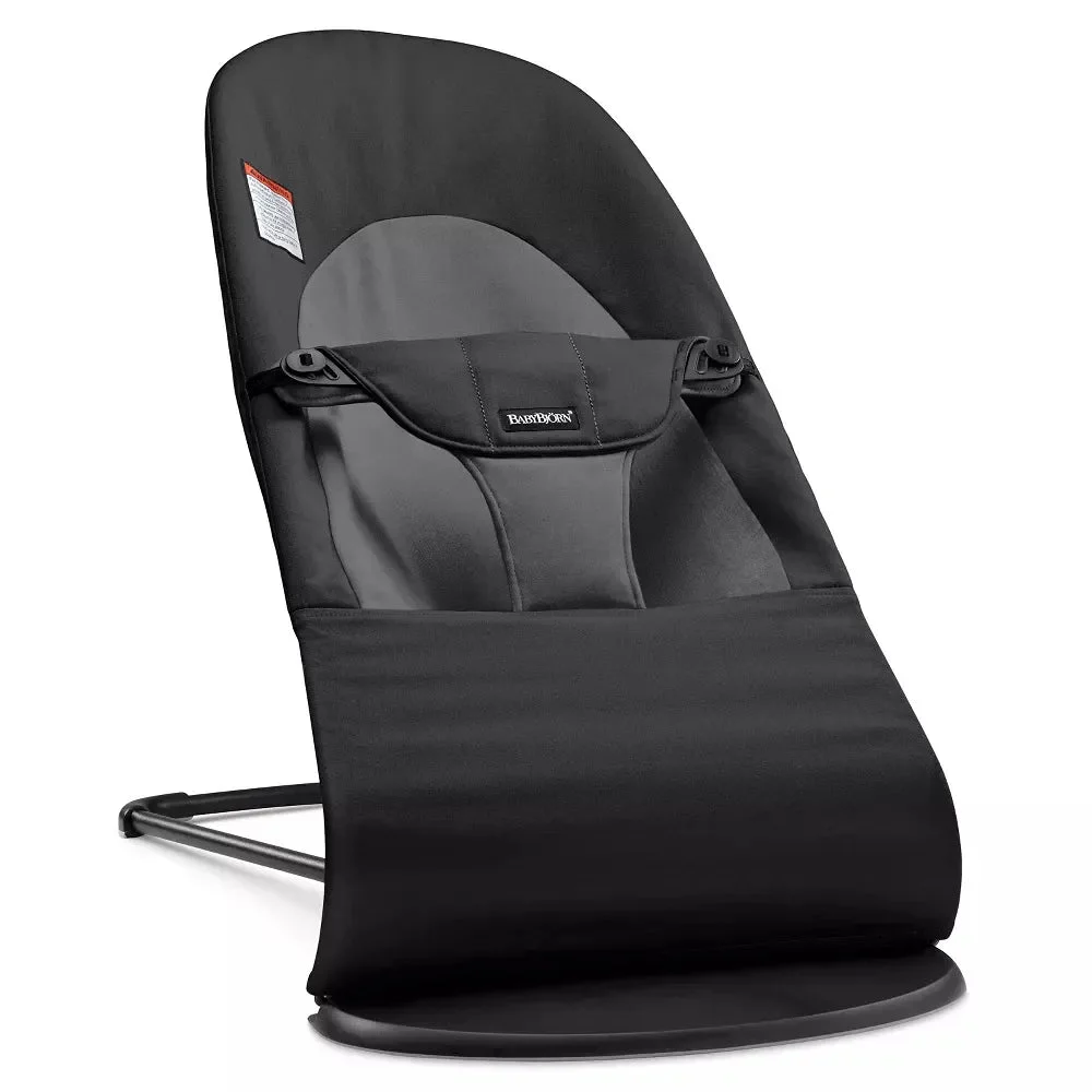BabyBjörn Bouncer Balance Soft, Woven, Black/Dark Grey