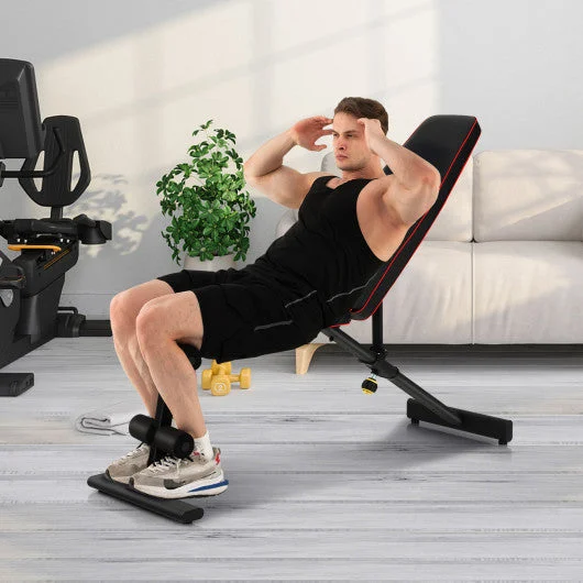 COSTWAY Adjustable Weight Bench Strength Training Bench for Full Body Workout