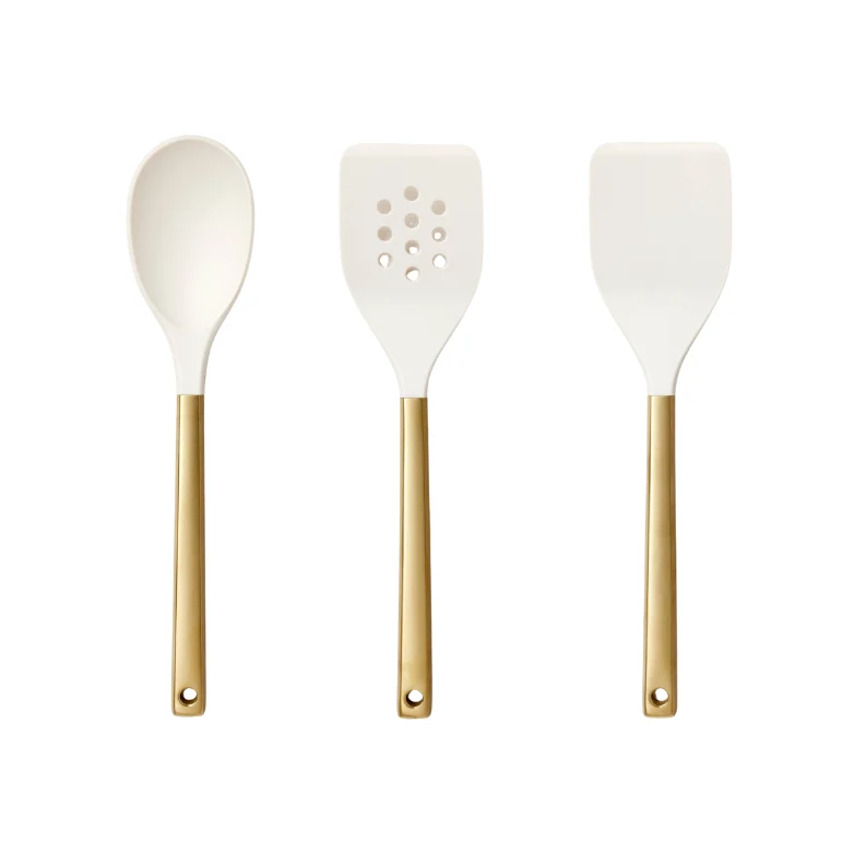 Figmint 3-Piece Kitchen Utensil Set - Stainless Steel and Nylon