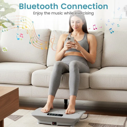 COSTWAY Vibration Plate Exercise Machine With Gravity Sensor for Home-Gray