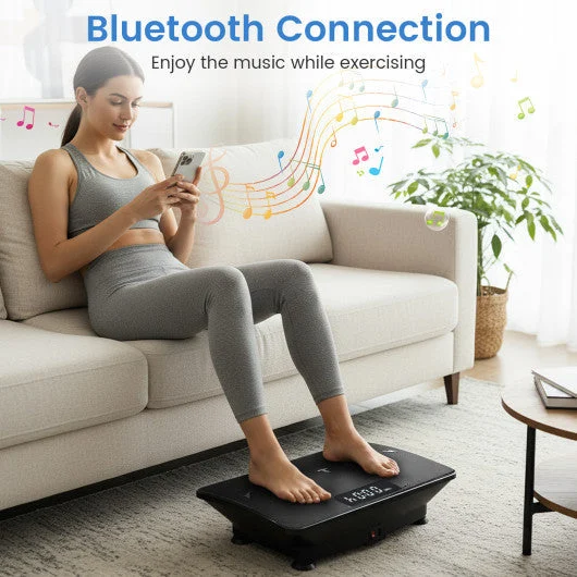 COSTWAY Vibration Plate Exercise Machine With Gravity Sensor for Home-Black