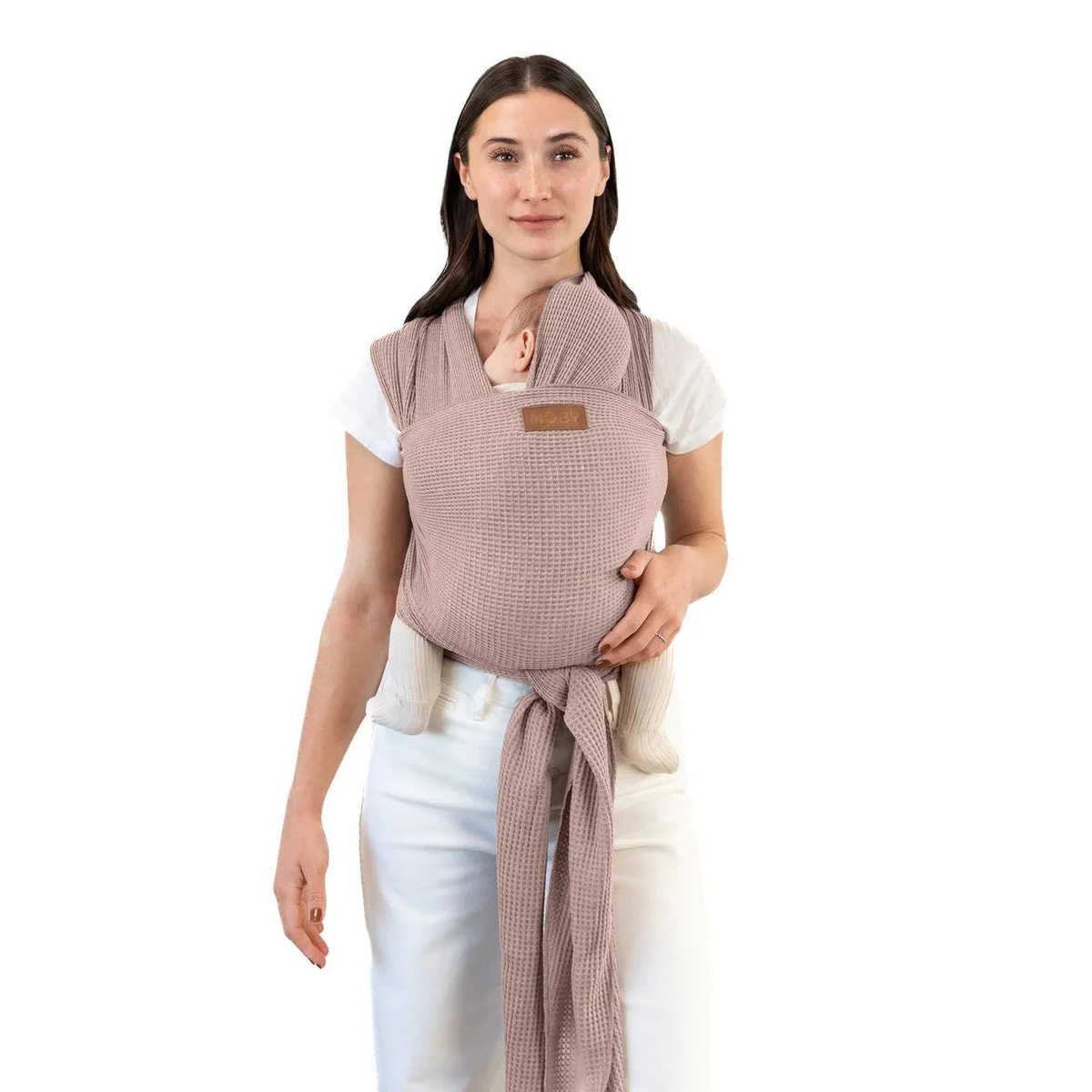 Moby Wrap Classic Wrap Waffle Knit Baby Carrier - Sandstone