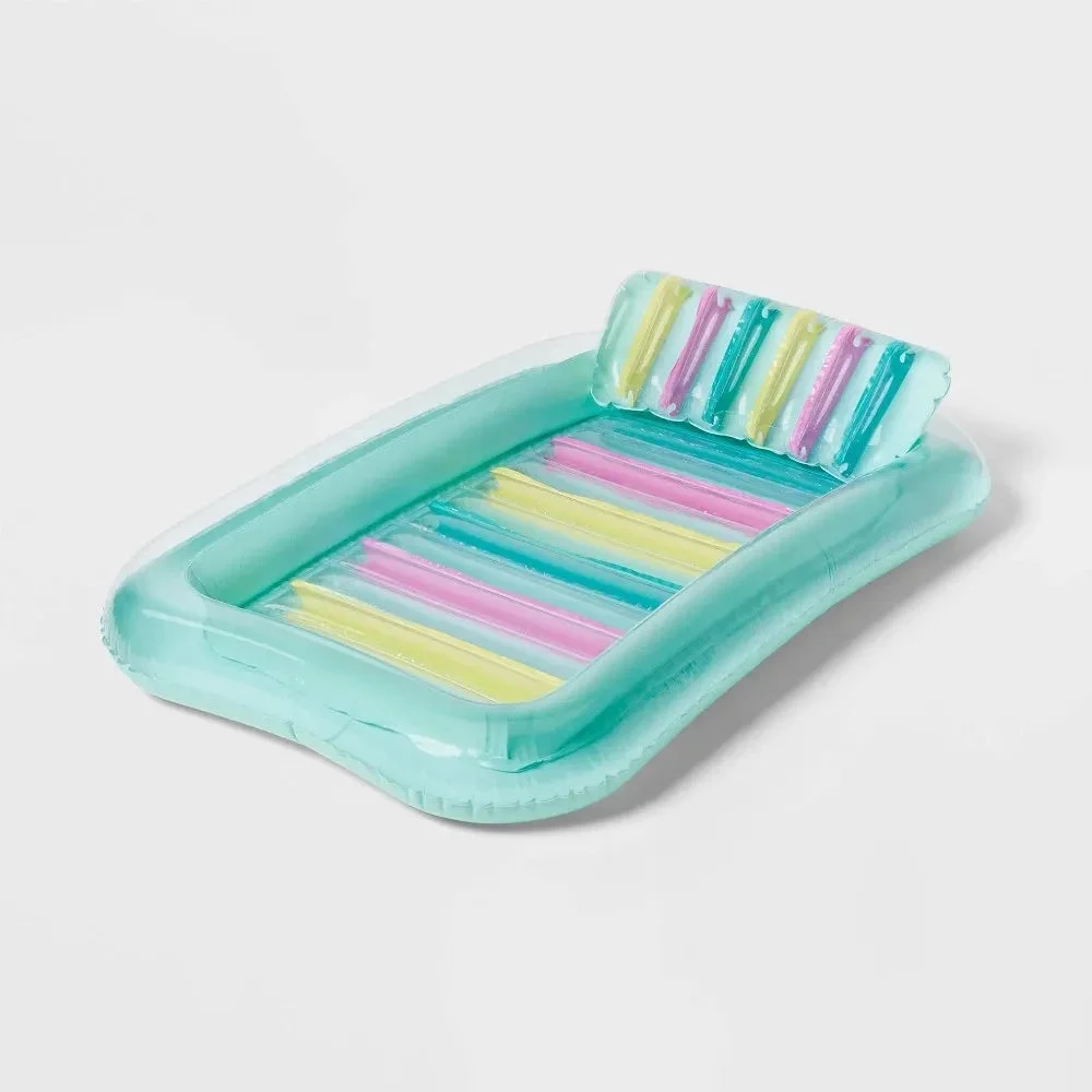 Sun Squad Inflatable Suntanning Float - PVC Pool Lounger