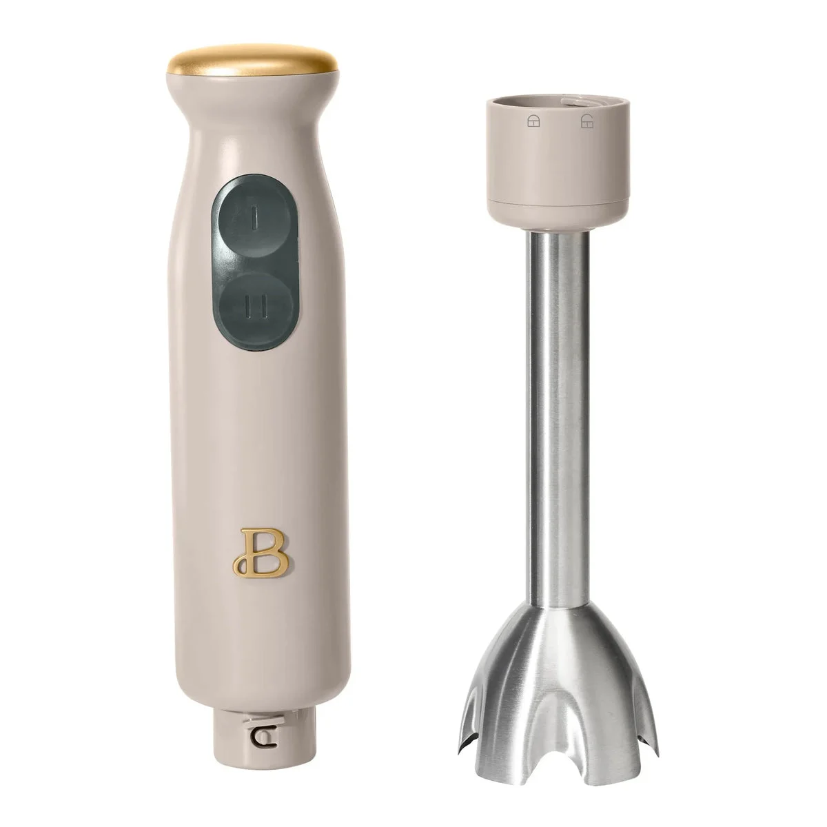 Beautiful 2-Speed Immersion Blender with Chopper & Measuring Cup
