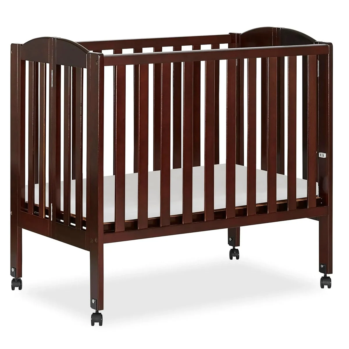 Dream On Me Portable Folding Crib - Brown