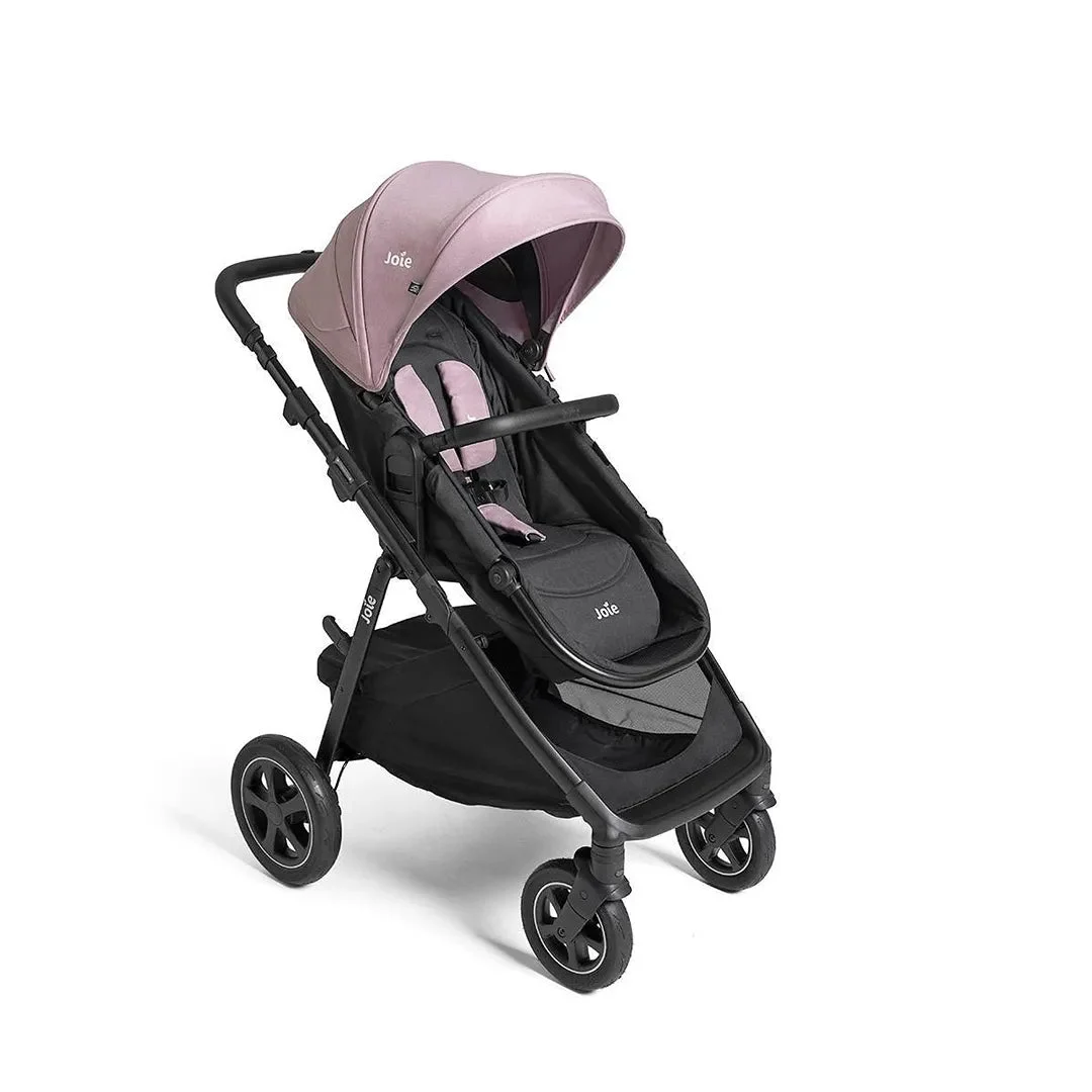 Joie Baby Ginger DLX Stroller, 4-in-1 All-Terrain Pramette Stroller (Blush)