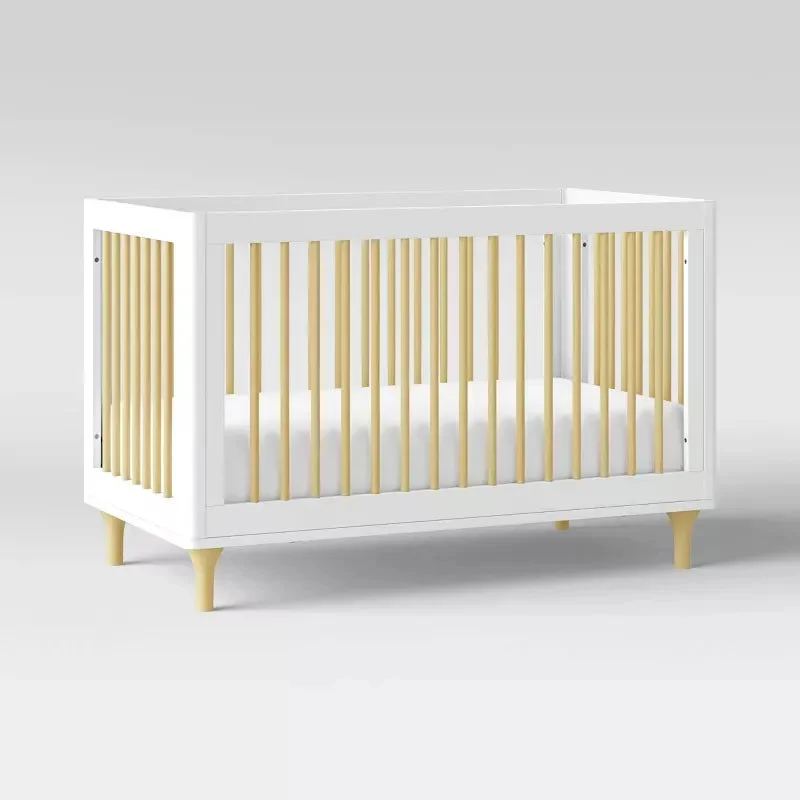 Babyletto Lolly 3-in-1 Convertible Crib - White/Natural