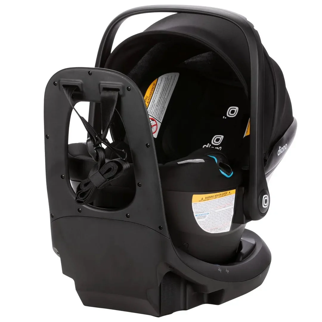 Diono LiteClik30 XT SafePlus Infant Car Seat and Base, Black Storm